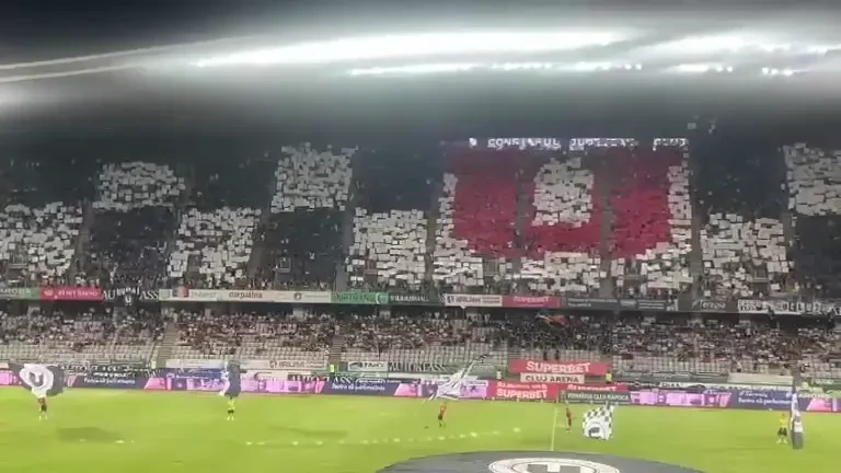 Coregrafie splendidă pe &bdquo;Cluj-Arena&rdquo;, la derby-ul din Ardeal!