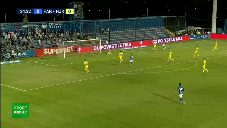 Farul - HJK Helsinki | Min. 35: Ocazie Farul!