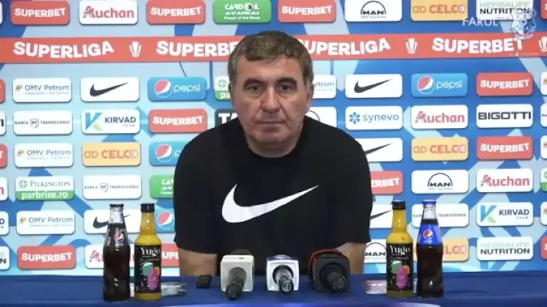 Gică Hagi, conferință de presă &icirc;nainte de Farul - Universitatea Craiova (26.08.2023)