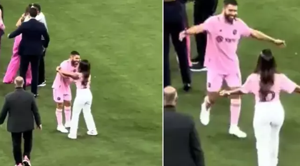 L-a confundat pe Lionel Messi cu Jordi Alba și a fost la un pas de dezastru . Imaginile virale cu Antonela Roccuzzo
