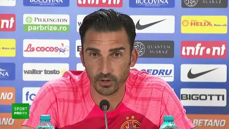 Conferință Elias Charalambous înainte de FCSB - Universitatea Craiova (01/09/2023)