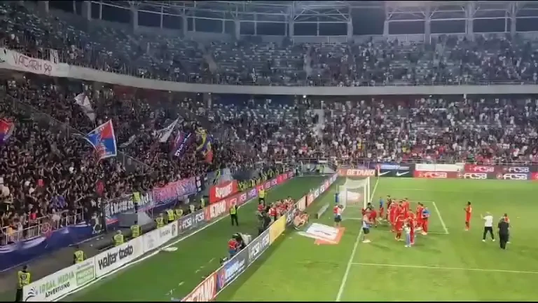 Bucurie fără margini, după victoria din Ghencea! Jucătorii FCSB s-au bucurat alături de fani la finalul partidei