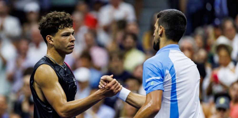 I-a arătat locul! Djokovic l-a ironizat pe debutantul Shelton cu bucuria de după semifinală. Reacția americanului_2