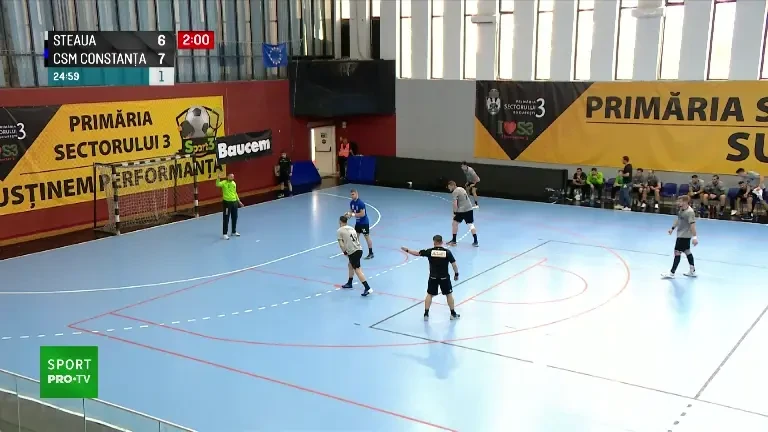 Steaua - CSM Constanța 7-7 la pauză (Pro Arena & VOYO)