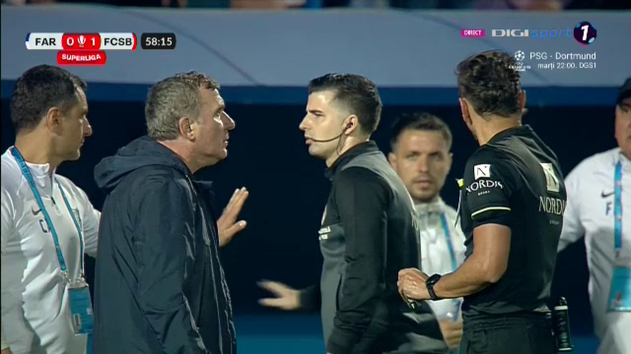 Faza care l-a scos din sărite pe Gheorghe Hagi! Penalty primit ușor de FCSB cu Farul _40