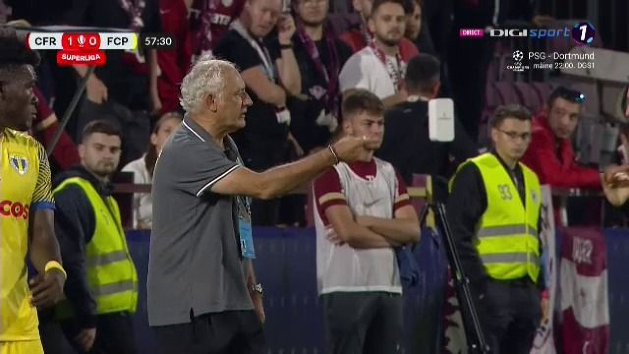 Mandorlini, roșu de furie după cartonașul roșu primit în CFR-Petrolul_3