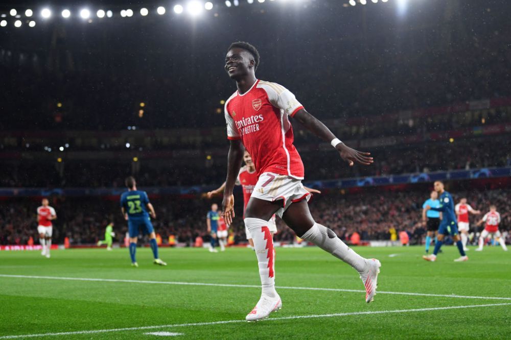 Bukayo Saka, primul gol în UEFA Champions League chiar la primul său meci în competiție! De când nu mai marcase Arsenal în UCL _2