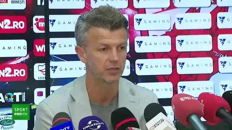 Conferință Ovidiu Burcă, &icirc;nainte de Dinamo - Farul Constanța (21/09/2023)