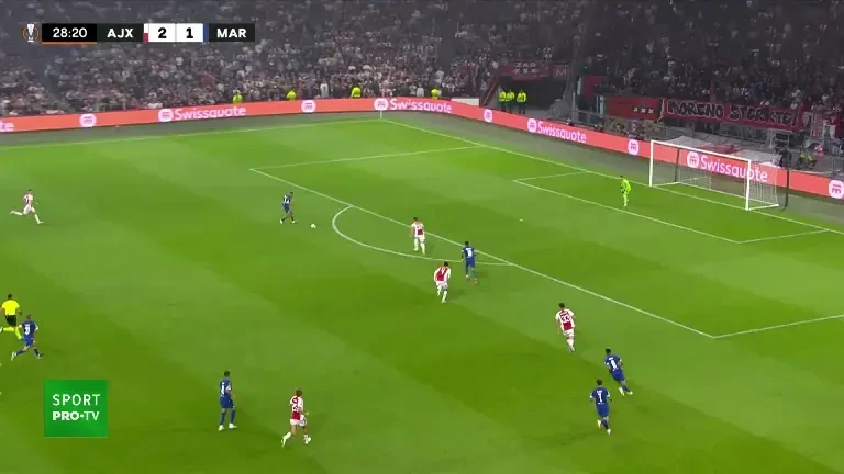 Ajax - Marseille | Minutul 29: Ocazie Marseille!