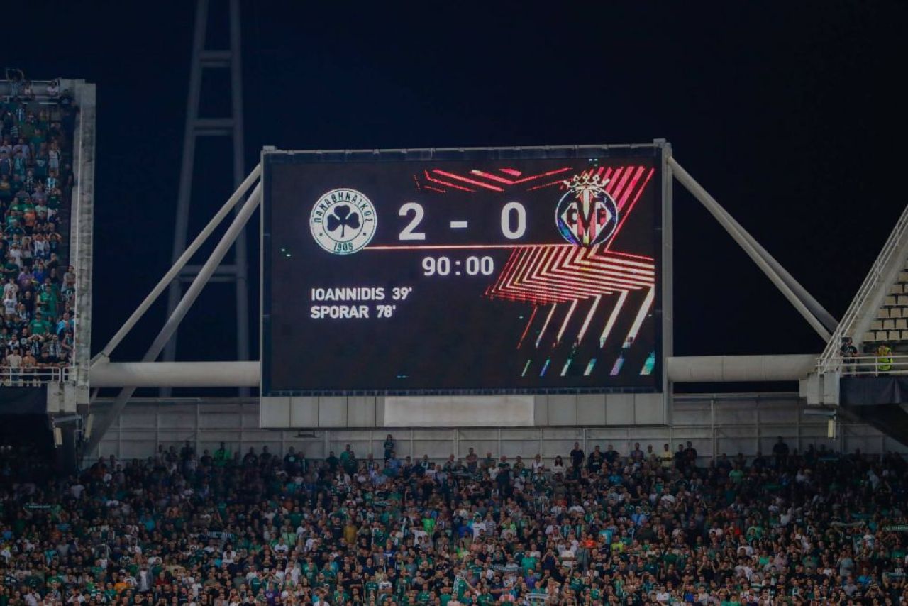 Asta înseamnă Grecia! Fanii au făcut show pe stadion în Panathinaikos - Villareal 2-0, meci transmis de VOYO_4