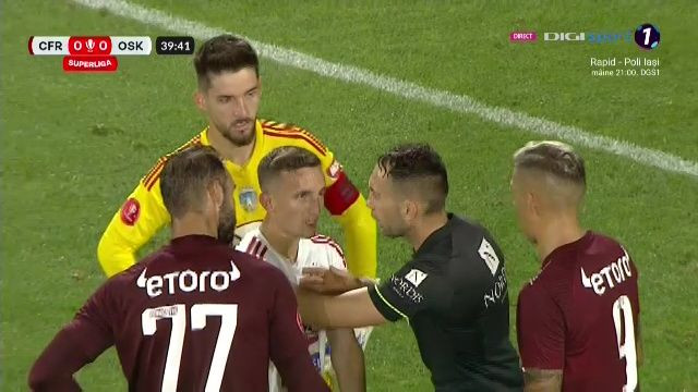 Proteste vehemente după penalty-ul primit de CFR Cluj contra lui Sepsi_3