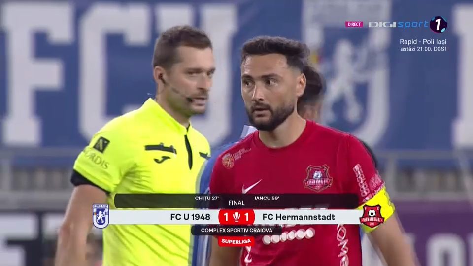 FCU Craiova - FC Hermannstadt 1-1 | Craiova rămâne în zona play-out-ului după remiza de pe arena ”Ion Oblemenco”_1