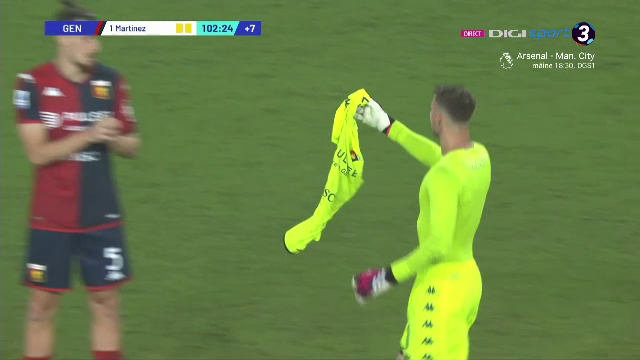 Portarul Giroud vs atacantul Pușcaș! A intrat în poartă și a blocat tot în Genoa - Milan! Drăgușin a refuzat să își înlocuiască portarul _16