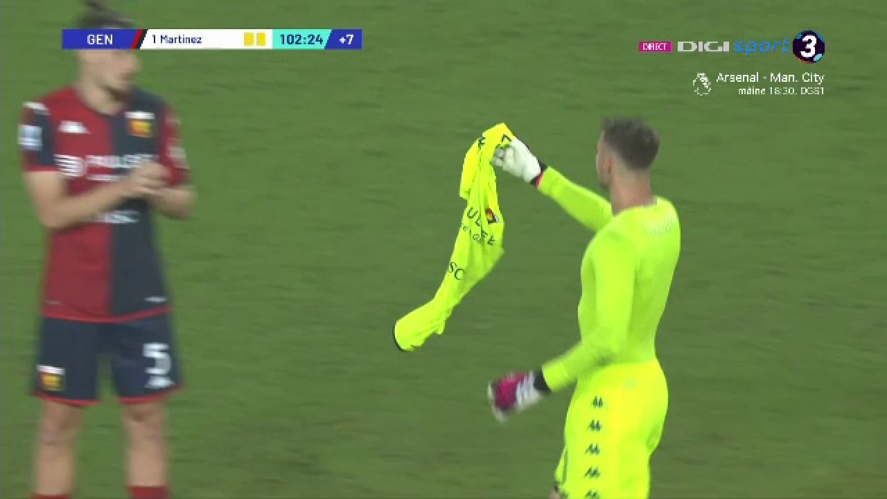 Portarul Giroud vs atacantul Pușcaș! A intrat în poartă și a blocat tot în Genoa - Milan! Drăgușin a refuzat să își înlocuiască portarul _16