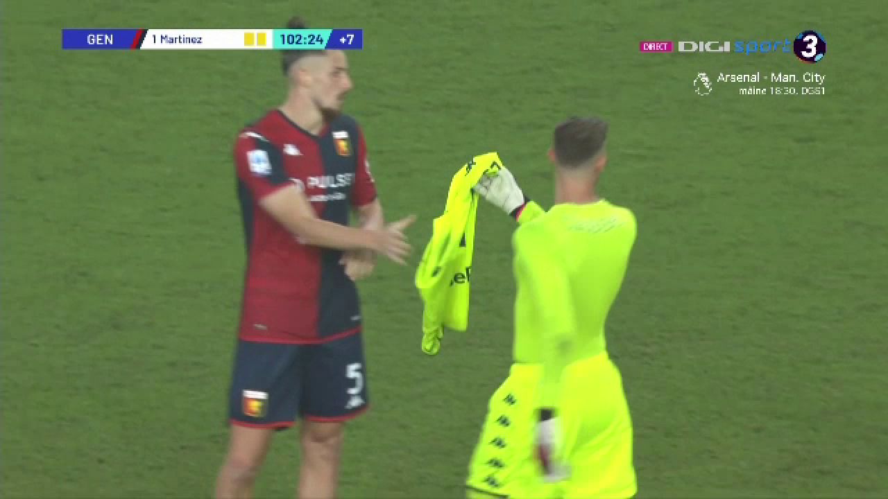 Portarul Giroud vs atacantul Pușcaș! A intrat în poartă și a blocat tot în Genoa - Milan! Drăgușin a refuzat să își înlocuiască portarul _17