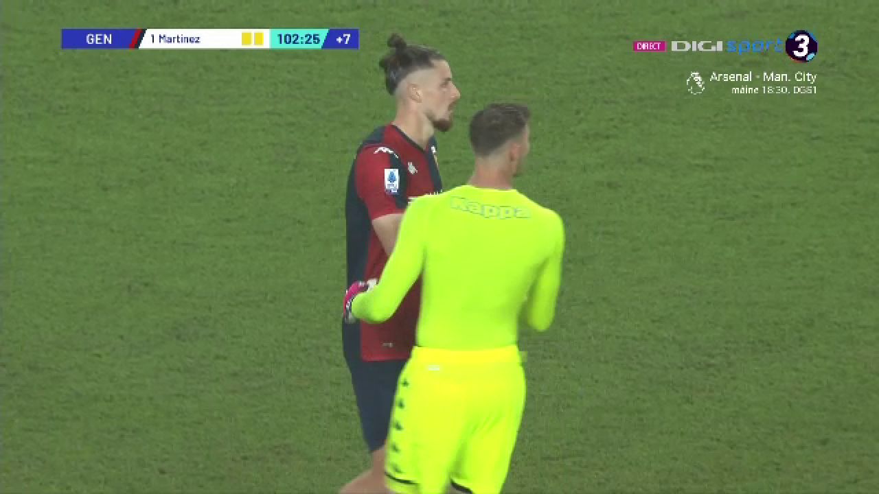 Portarul Giroud vs atacantul Pușcaș! A intrat în poartă și a blocat tot în Genoa - Milan! Drăgușin a refuzat să își înlocuiască portarul _19