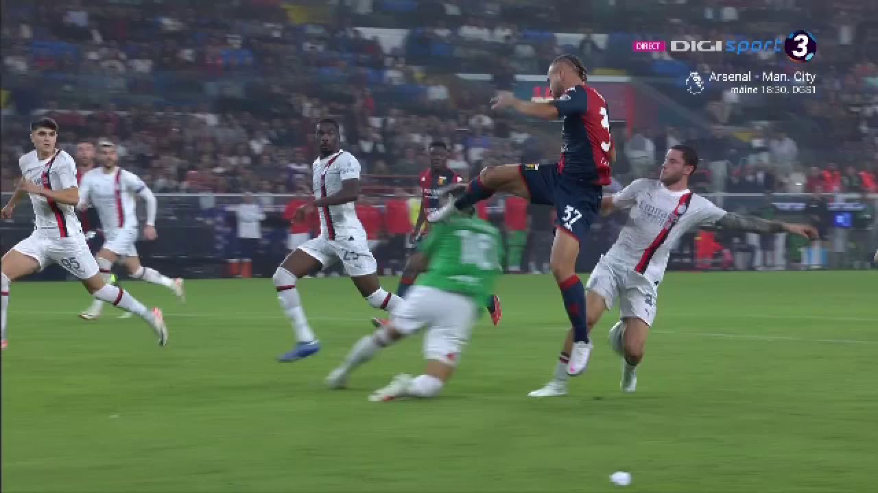 Portarul Giroud vs atacantul Pușcaș! A intrat în poartă și a blocat tot în Genoa - Milan! Drăgușin a refuzat să își înlocuiască portarul _24