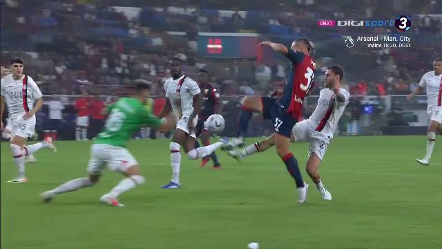 Portarul Giroud vs atacantul Pușcaș! A intrat în poartă și a blocat tot în Genoa - Milan! Drăgușin a refuzat să își înlocuiască portarul _25