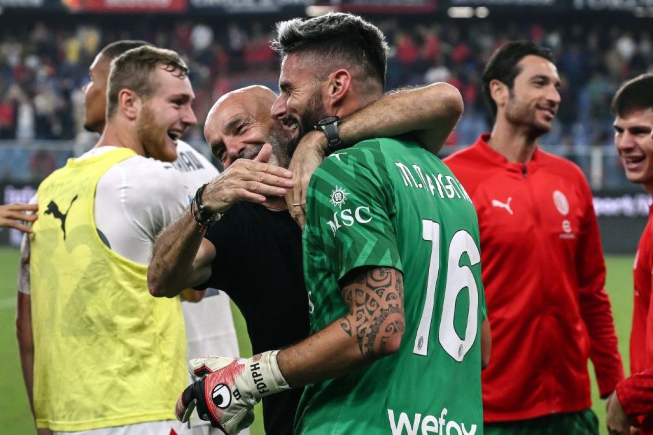 Portarul Giroud vs atacantul Pușcaș! A intrat în poartă și a blocat tot în Genoa - Milan! Drăgușin a refuzat să își înlocuiască portarul _30