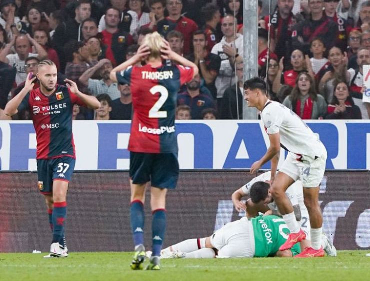 Portarul Giroud vs atacantul Pușcaș! A intrat în poartă și a blocat tot în Genoa - Milan! Drăgușin a refuzat să își înlocuiască portarul _31