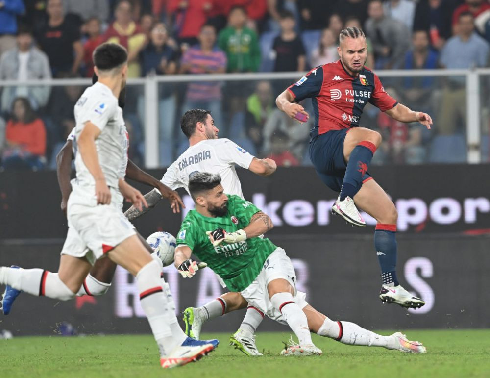 Portarul Giroud vs atacantul Pușcaș! A intrat în poartă și a blocat tot în Genoa - Milan! Drăgușin a refuzat să își înlocuiască portarul _32