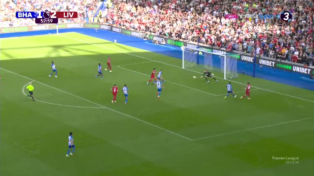 Ratare monumentală în Brighton - Liverpool, după o fază sclipitoare a 