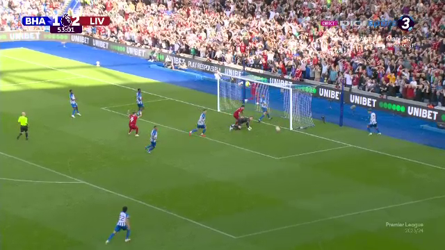 Ratare monumentală în Brighton - Liverpool, după o fază sclipitoare a 