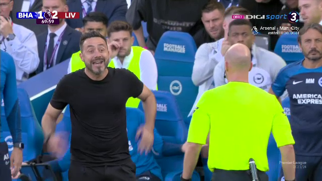 Roberto De Zerbi, criză de nervi la marginea terenului! Jurgen Klopp a venit să-l calmeze_8