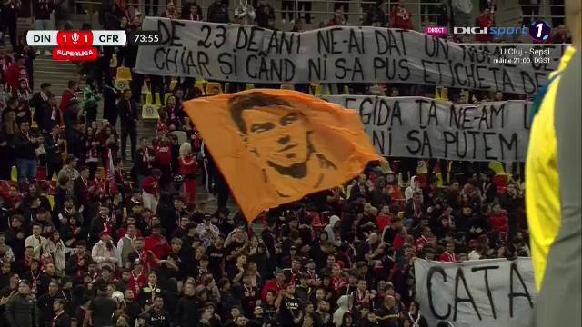 Ovidiu Hațegan a oprit meciul dintre Dinamo și CFR Cluj. Ce au pregătit fanii „câinilor roșii”, în memoria lui Cătălin Hîldan_19