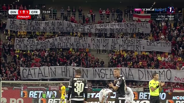 Ovidiu Hațegan a oprit meciul dintre Dinamo și CFR Cluj. Ce au pregătit fanii „câinilor roșii”, în memoria lui Cătălin Hîldan_30