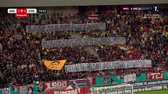 Ovidiu Hațegan a oprit meciul dintre Dinamo și CFR Cluj. Ce au pregătit fanii „câinilor roșii”, în memoria lui Cătălin Hîldan_53