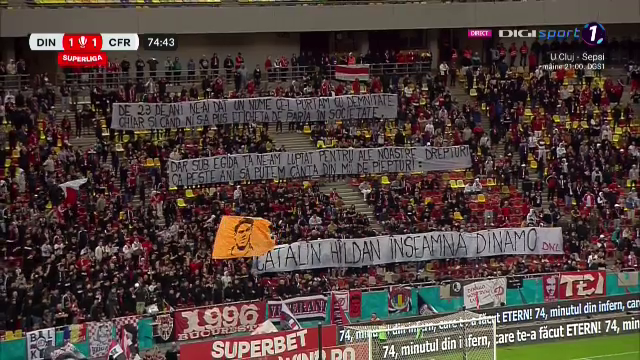 Ovidiu Hațegan a oprit meciul dintre Dinamo și CFR Cluj. Ce au pregătit fanii „câinilor roșii”, în memoria lui Cătălin Hîldan_57