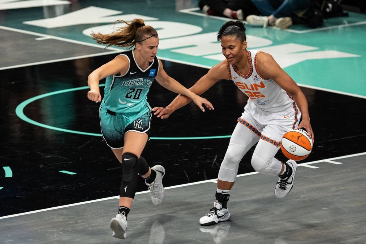 Sabrina, bat-o vina! Sabrina Ionescu, ”strălucitoare” în finala campionatului WNBA, New York Liberty - Las Vegas Aces_9