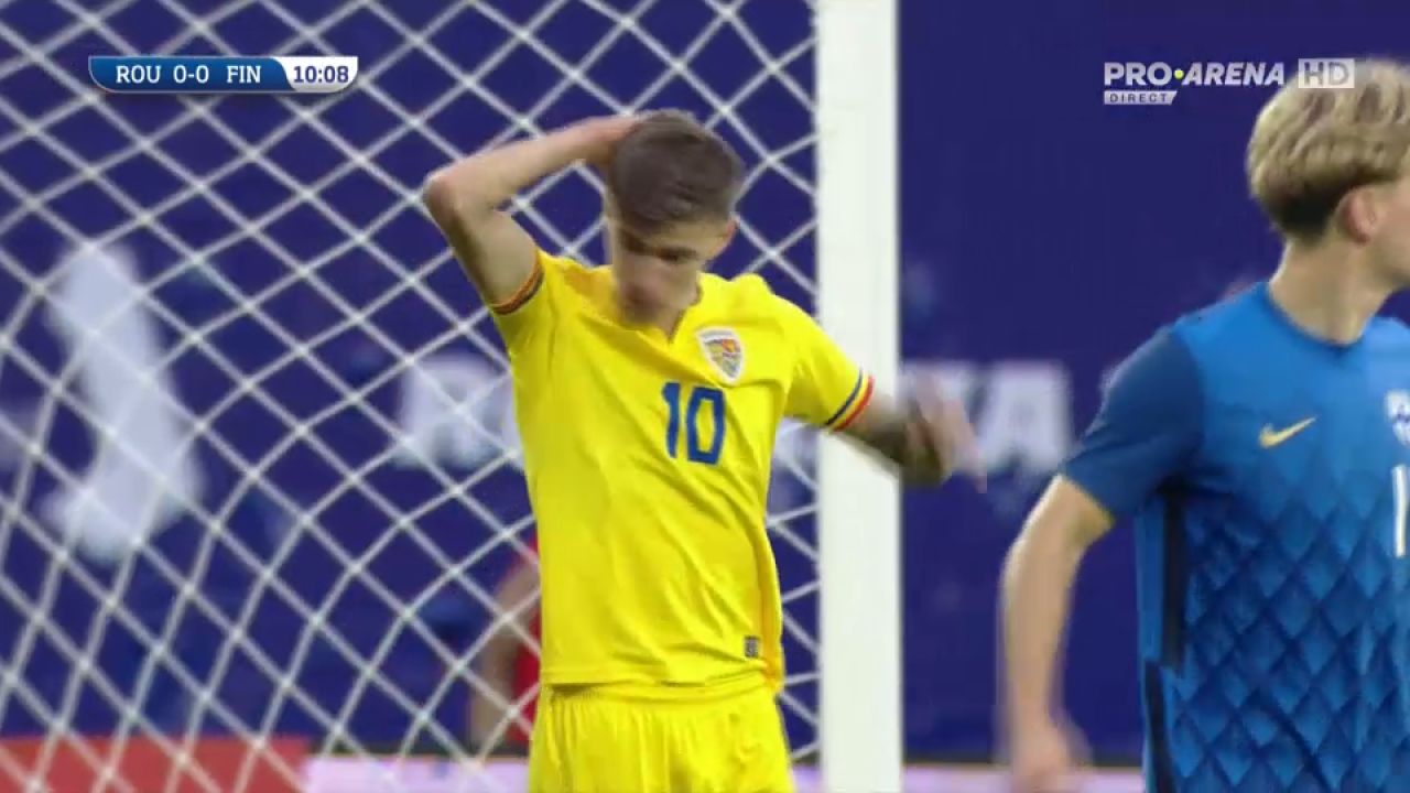 România U21 - Finlanda U21 1-0 | Matei Ilie aduce victoria în al șaptelea minut de prelungire. Meciul a fost live pe Pro Arena și VOYO_7