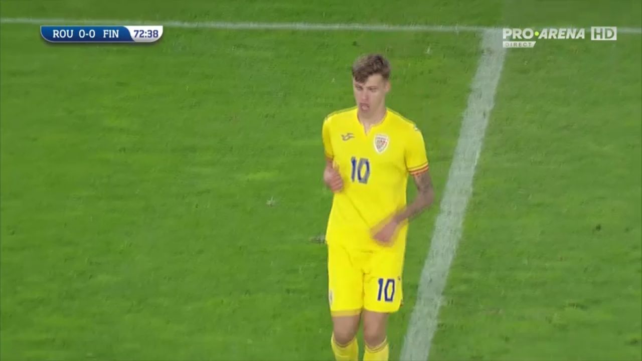 România U21 - Finlanda U21 1-0 | Matei Ilie aduce victoria în al șaptelea minut de prelungire. Meciul a fost live pe Pro Arena și VOYO_11