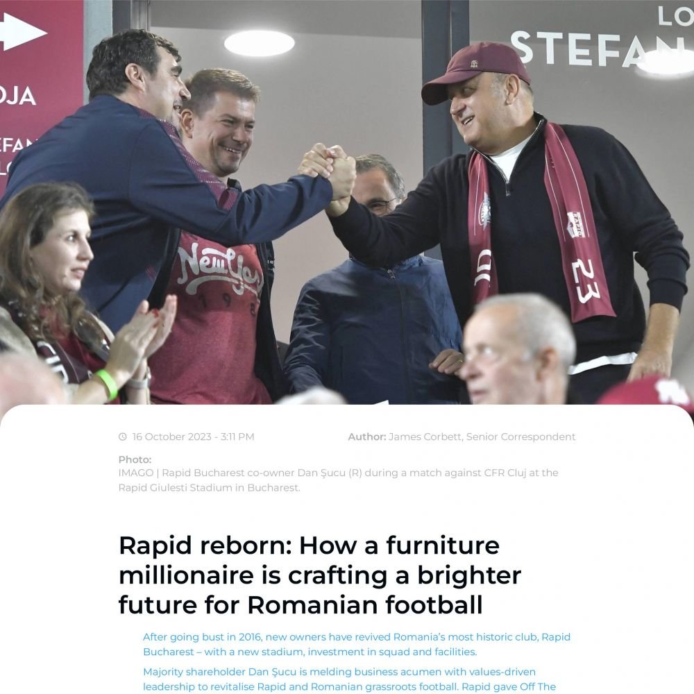 Dan Șucu, patronul Rapidului, a oferit în premieră un interviu pentru presa din Anglia: ”Am fost un pic nebun”_2