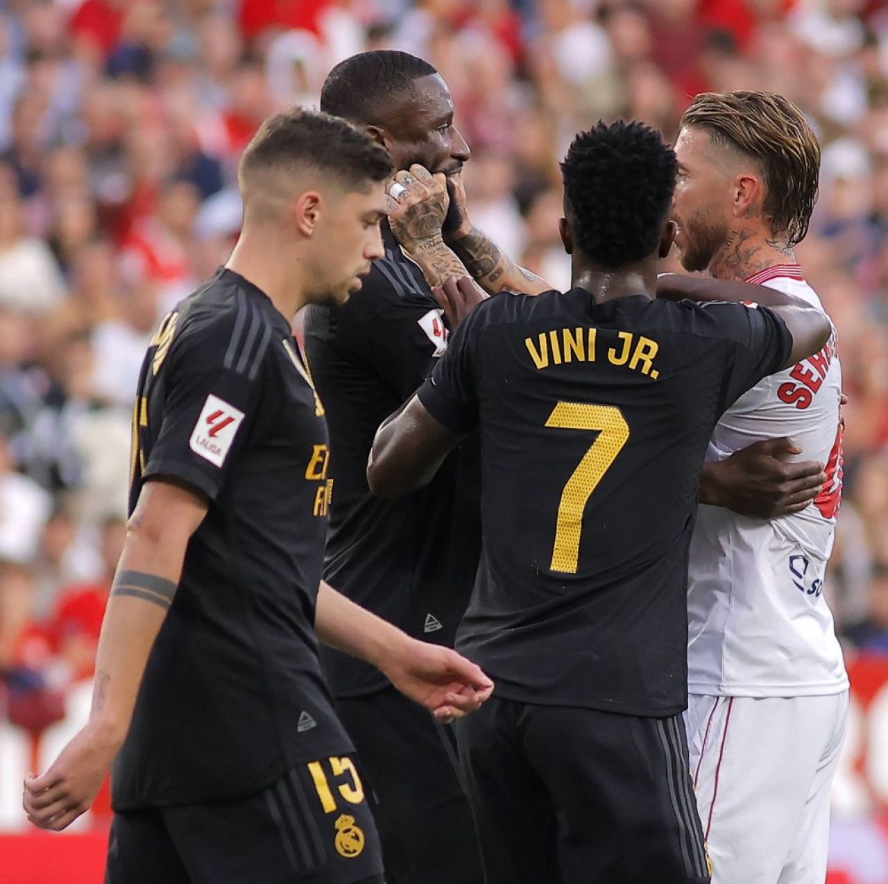 Ce s-a întâmplat imediat după Sevilla - Real între Sergio Ramos și Antonio Rudiger _4