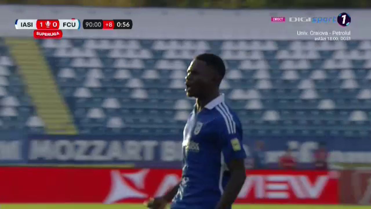 Final nebun la Iași! Jibril Ibrahim a înscris un eurogol în prelungiri și a salvat-o pe FCU Craiova de la înfrângere_1