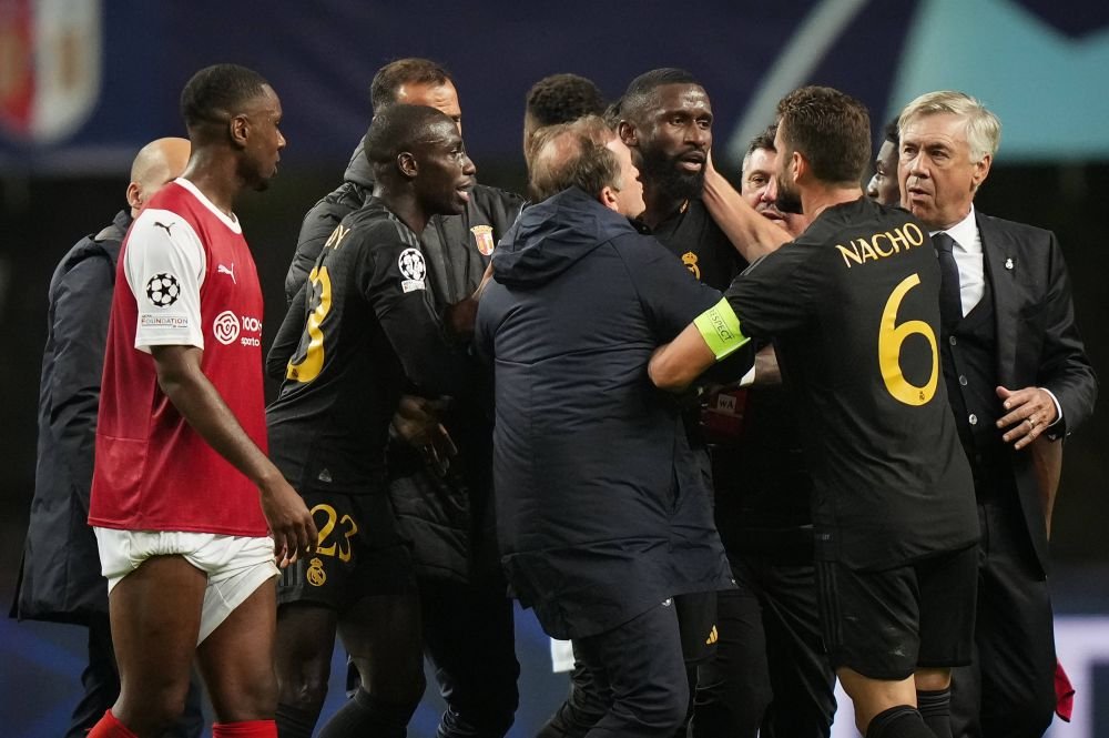Scandal după Braga - Real între Rudiger și un antrenor: 
