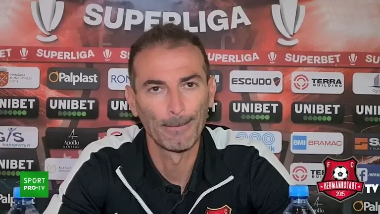 Marius Măldărășanu, conferință de presă &icirc;nainte de Progresul Pecica &ndash; Hermannstadt (31.10.2023)