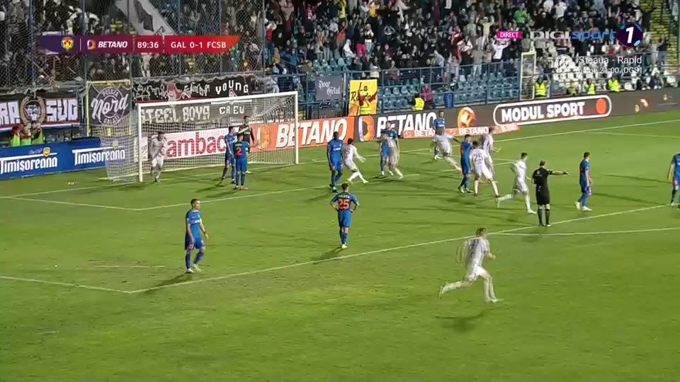 Oțelul - FCSB 1-1 | Al doilea meci consecutiv &icirc;n care vicecampioana este egalată &icirc;n prelungiri