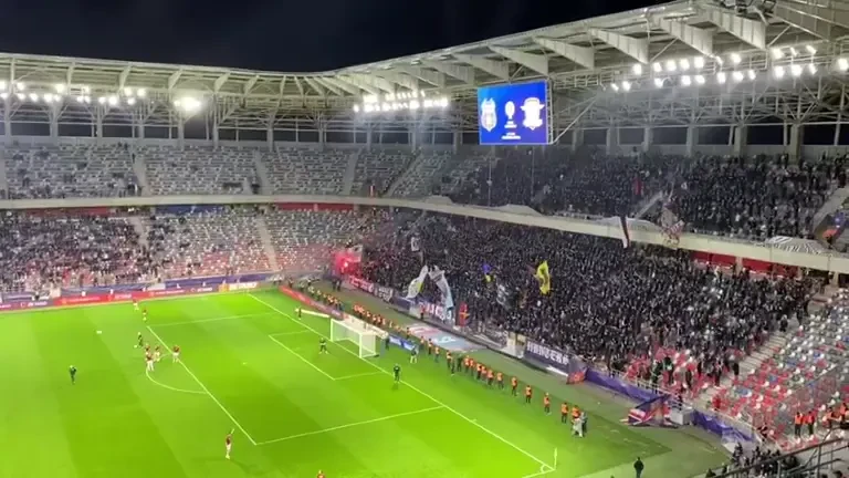 Scenografie inedită pregătită de galeria CSA Steaua la meciul cu Rapid