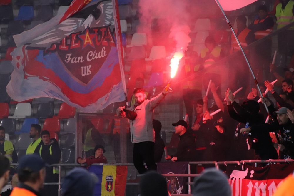 Atmosferă incendiară în Ghencea! Fanii Stelei au pregătit un show pirotehnic pentru derby-ul cu Rapid_4