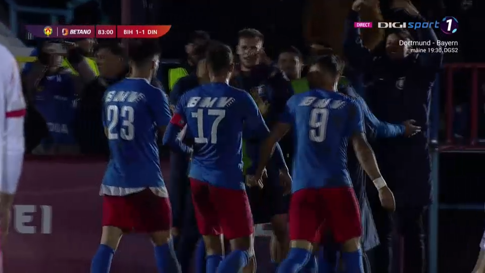 FC Bihor - Dinamo 1-1! Punct de moral pentru ardeleni, continuă criza la echipa din Ștefan cel Mare