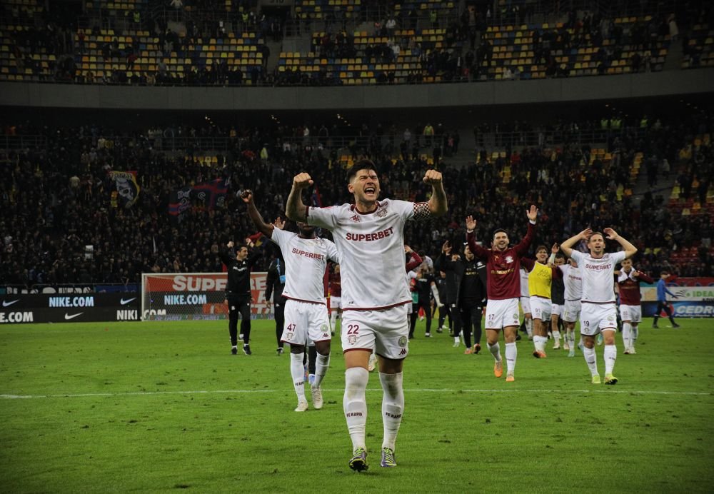 Un strigăt din vechea Troie, pe Arena Națională. Rapidiștii au sărbătorit cu fanii, după victoria cu FCSB_7