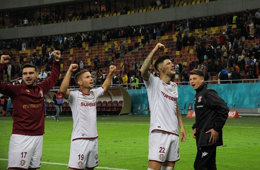 Un strigăt din vechea Troie, pe Arena Națională. Rapidiștii au sărbătorit cu fanii, după victoria cu FCSB_10