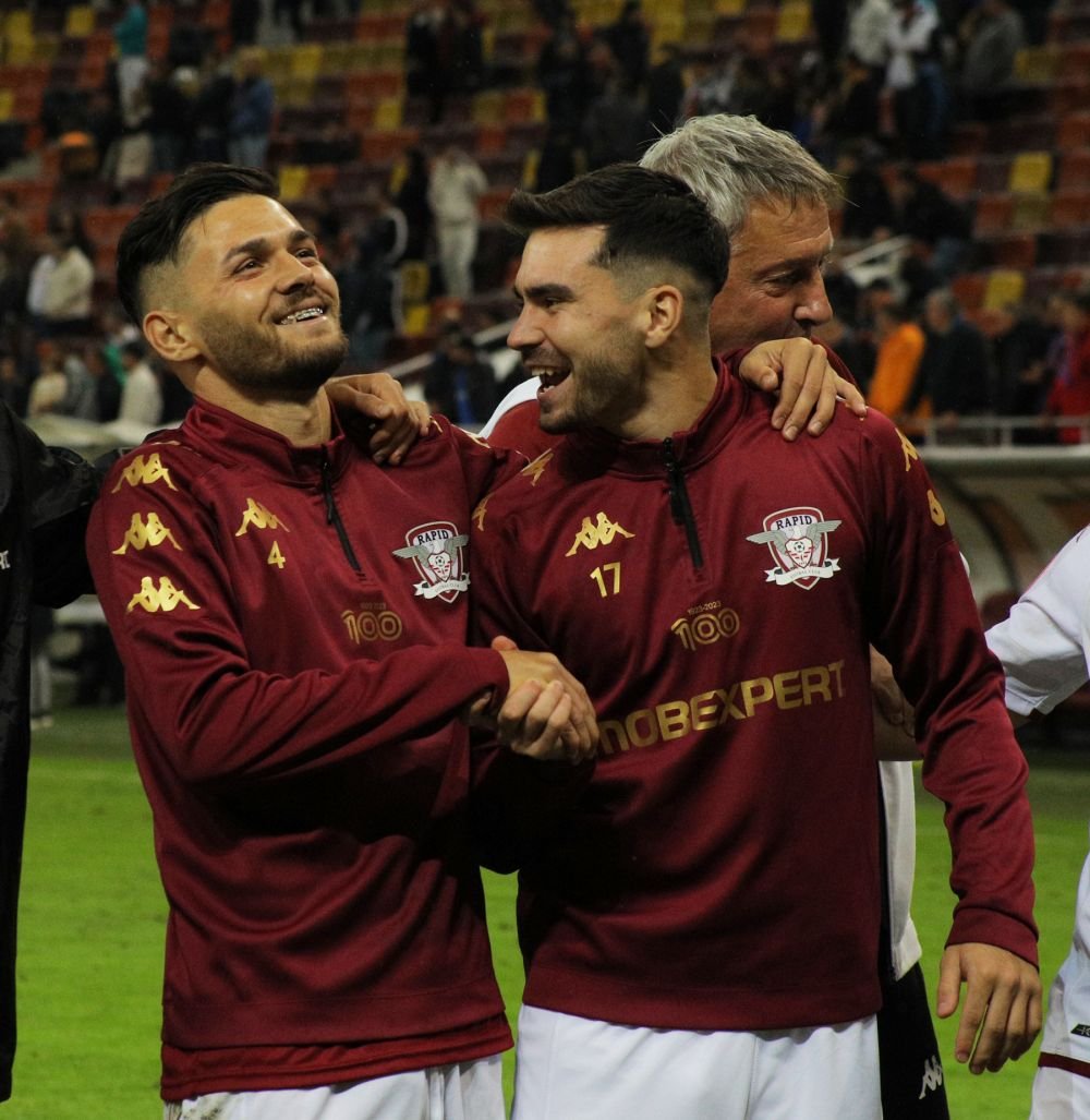 Un strigăt din vechea Troie, pe Arena Națională. Rapidiștii au sărbătorit cu fanii, după victoria cu FCSB_16