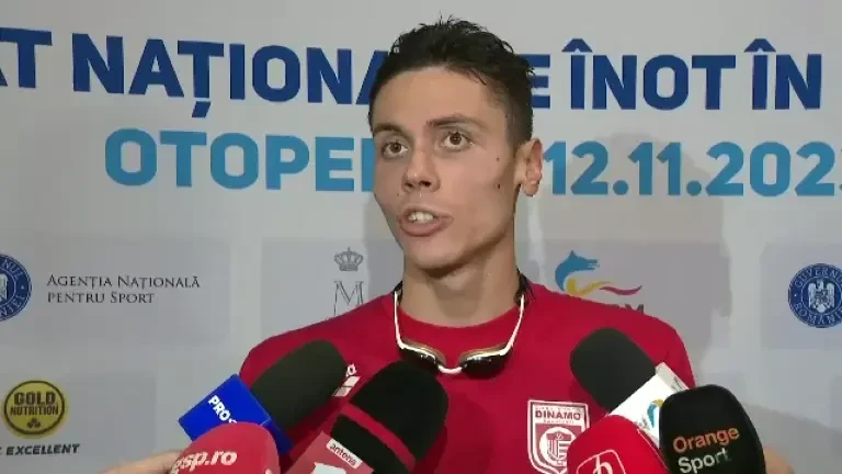 Declarațiile lui David Popovici după medalia de aur c&acirc;știgată la 100 m liber la Campionatul Național de &Icirc;not &icirc;n bazin scurt (09.11.2023)