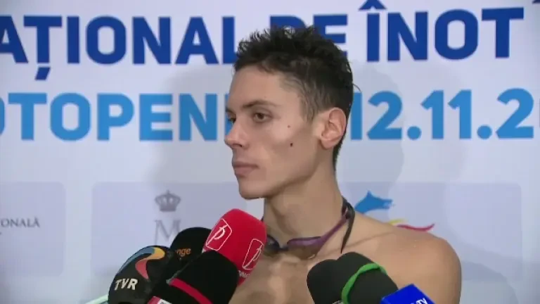 Declarații David Popovici &icirc;n a doua zi a Campionatelor Naționale de &Icirc;not (10/11/2023)