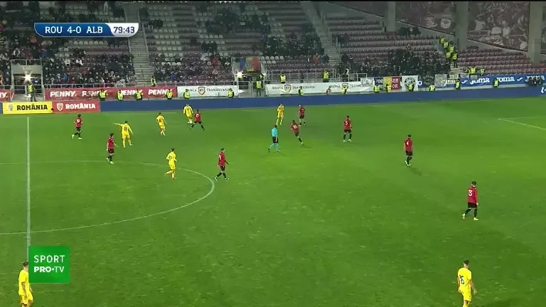 România U21 - Albania U21 4-0 | Cartonaș roșu Shpendi (Pro Arena & VOYO)